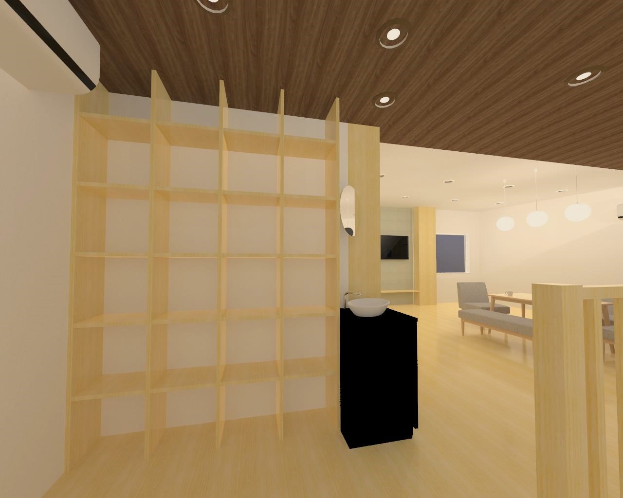 A（After）3F手洗い・収納棚