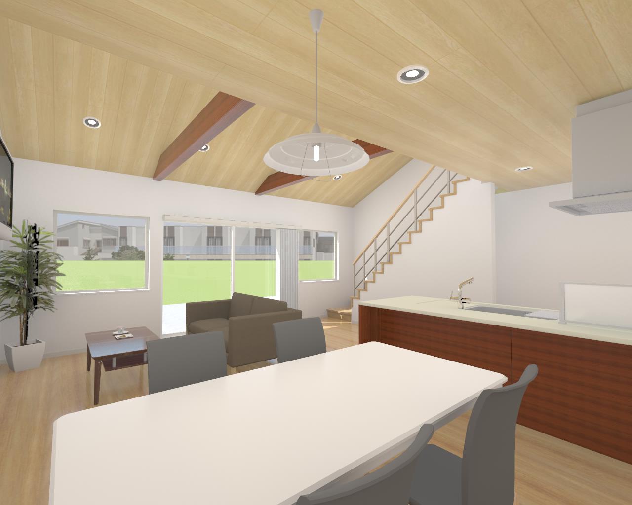 B（After）居間・応接室をLDKに変更